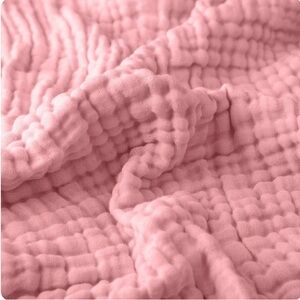 Luxurious Pink Textured Throw Blanket